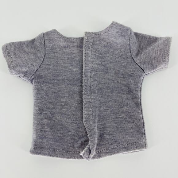 Grey I Heart Paris Doll Short Sleeved Top/T-Shirt With Velcro Closure 18" Dolls - Picture 7 of 13